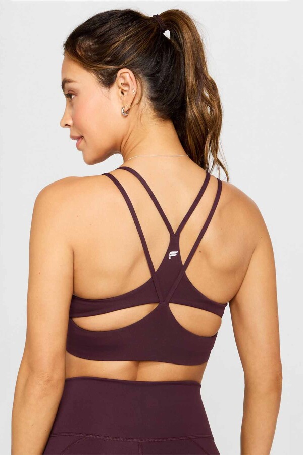 Top Principal Low Impact Bra Mujer Oxblood