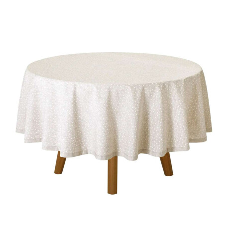 Mantel Redondo Lino Clean Dohler 200 cm Lunares