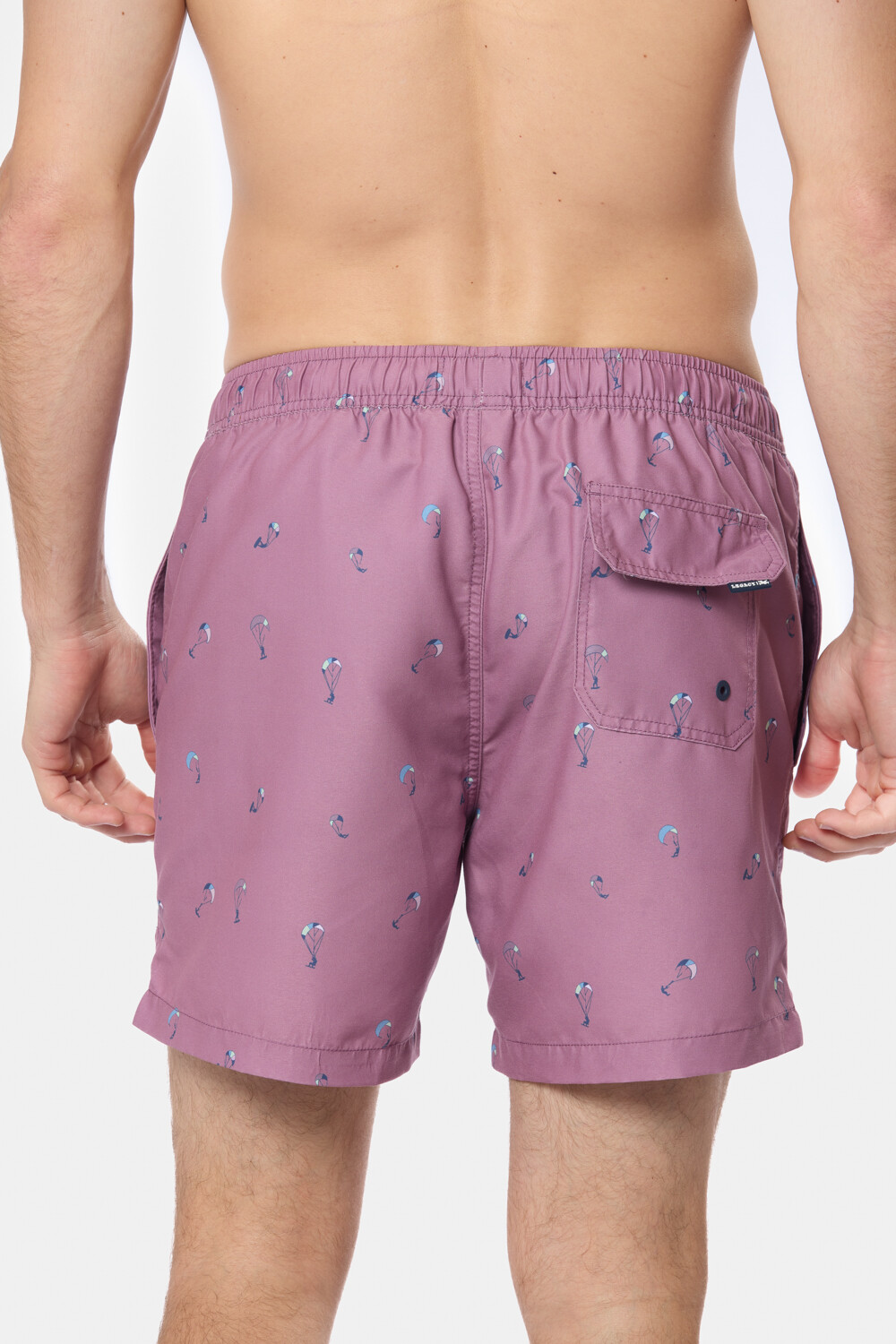 SHORT DE BAÑO ESTAMPADO Rosado