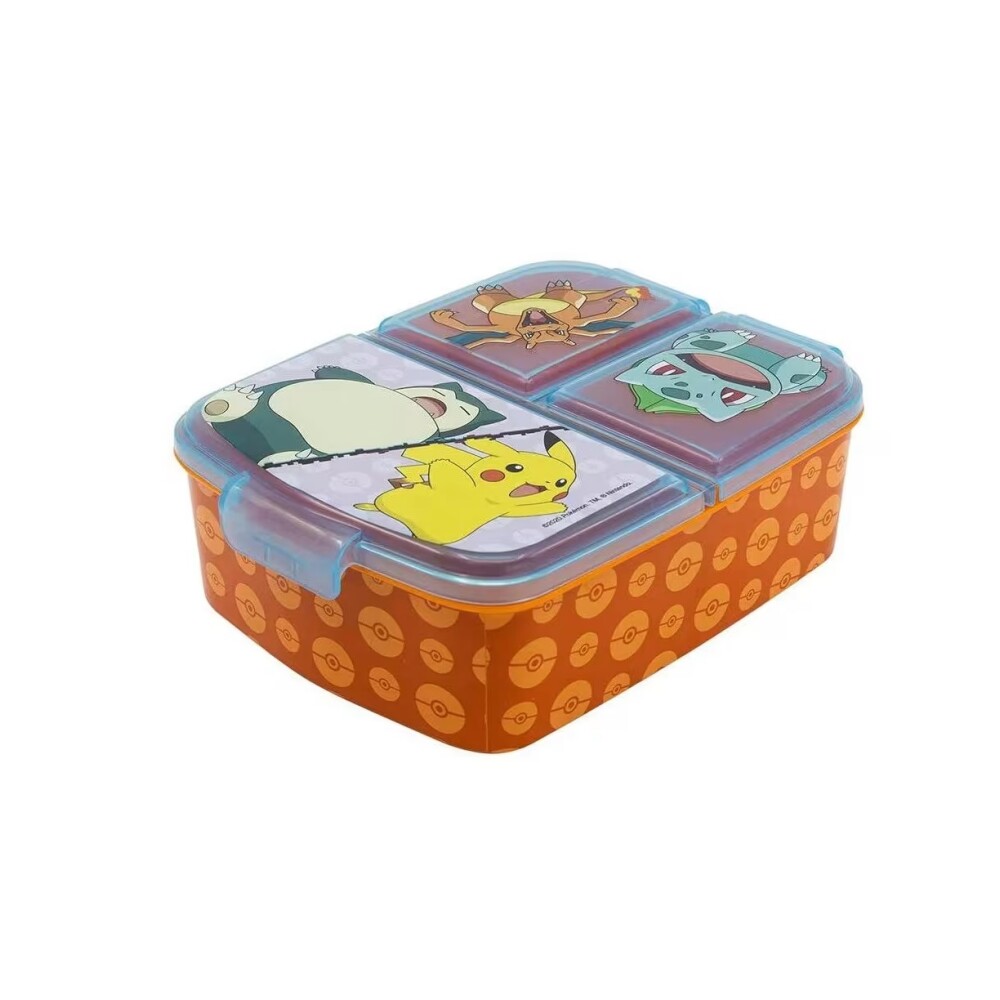 Lunchera Pokémon con 3 Compartimentos - Stor BAZAR PLASTICO LUNCHERA MULTICOMPART POKEMON 8020 -