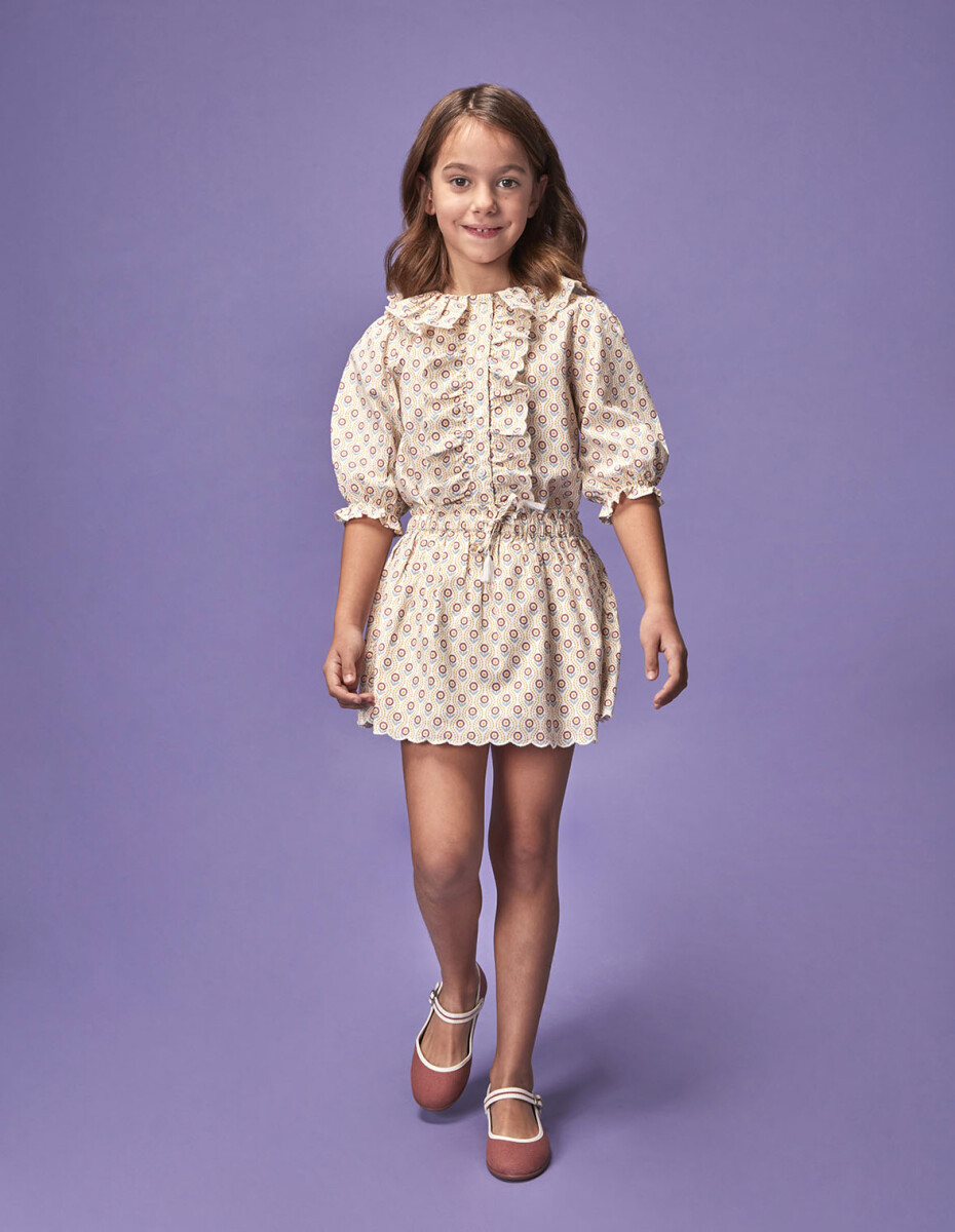Blusa Estampada - Blanco 