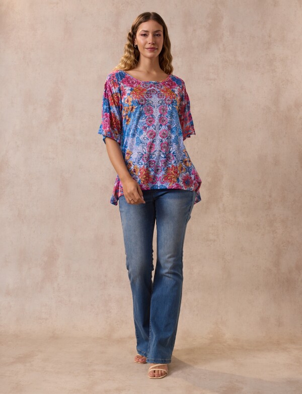 Blusa Brillos MULTI/AZUL