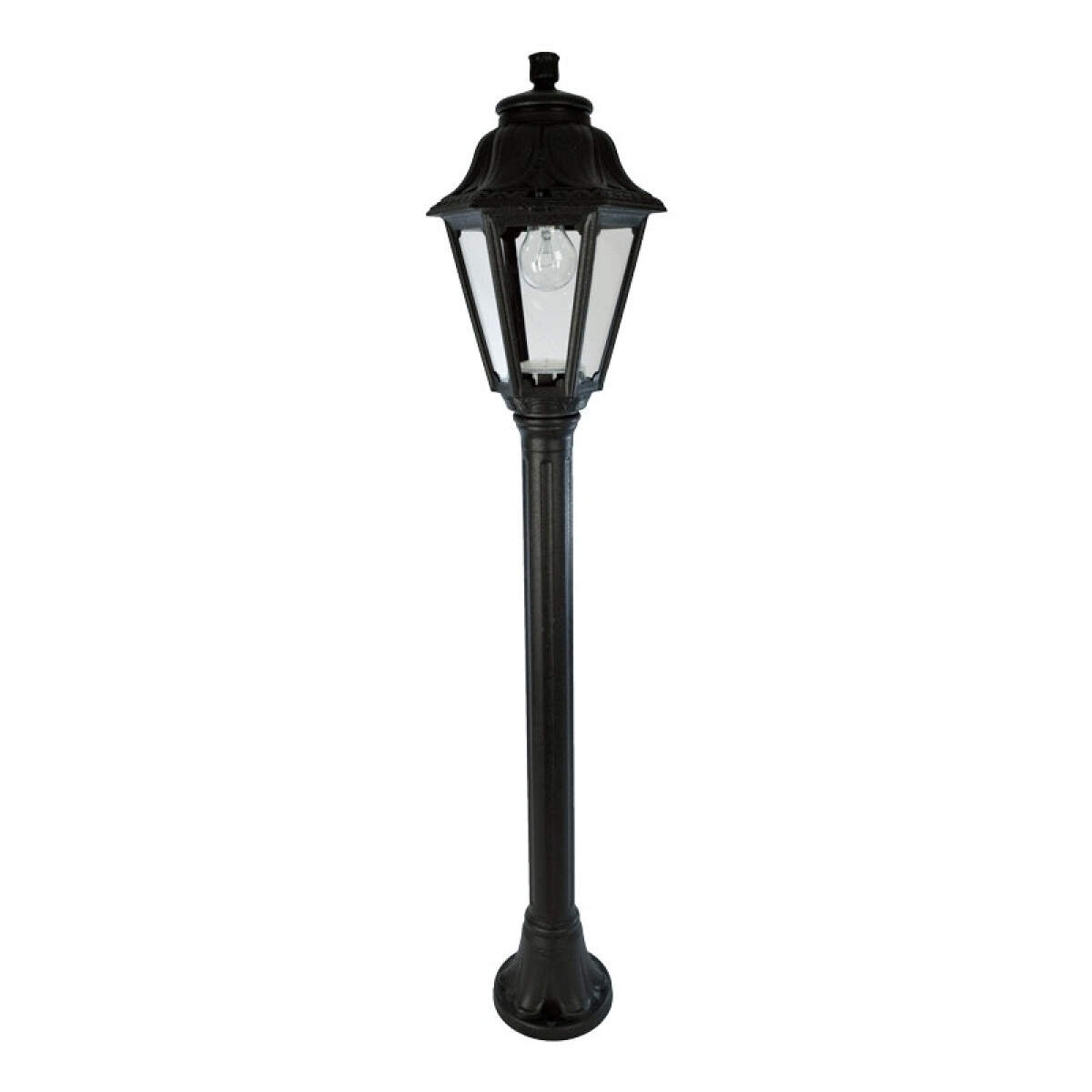 Farol c/columna colonial negro IP55 E27 MIZAR/ANNA - FL0530 