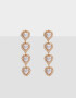 Aros Colgantes Largos Con corazón Aros Colgantes Con Corazón - Dorado