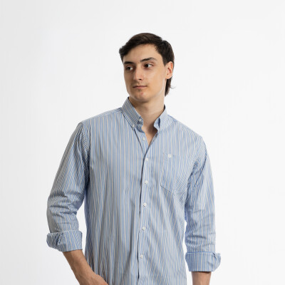 Camisa con Spandex Raya celeste