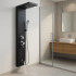 Columna Ducha Multijets Masajes Telefono Aluminio Negro DUCHERO COLUMNA DUCHA ZYX0010 NEGRO