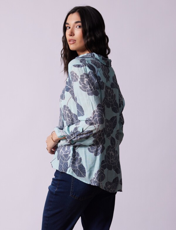 Blusa Nudo Printed CELESTE/MULTI