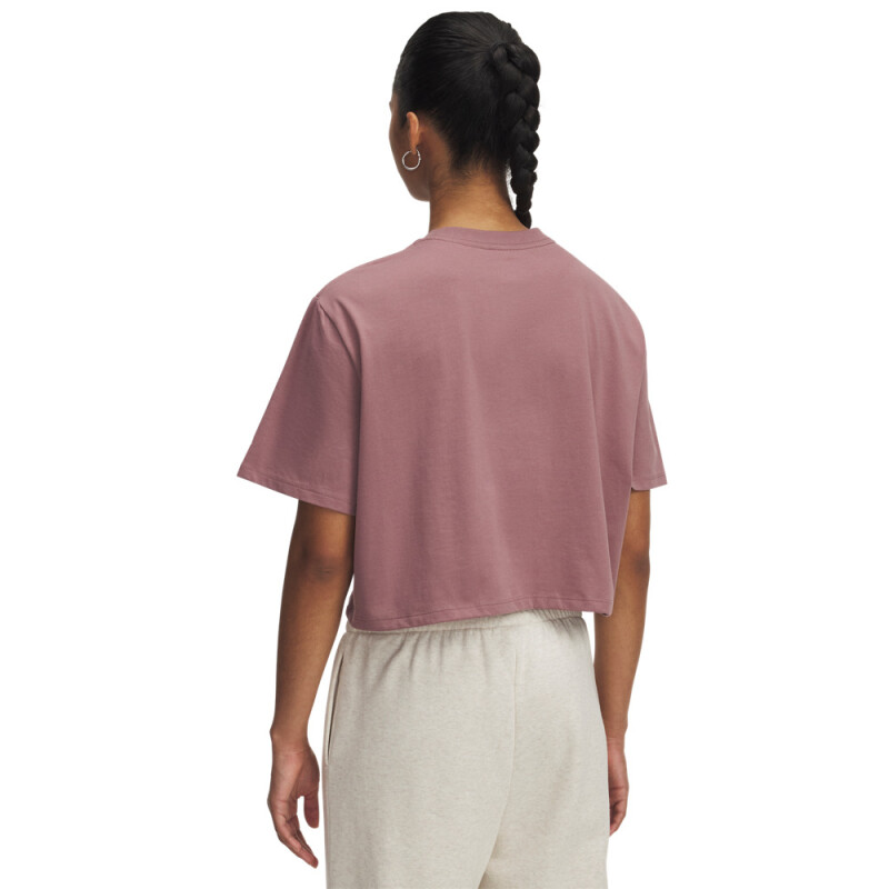 UA W Outdoor Graphic Crop SS-BRN BRN-651