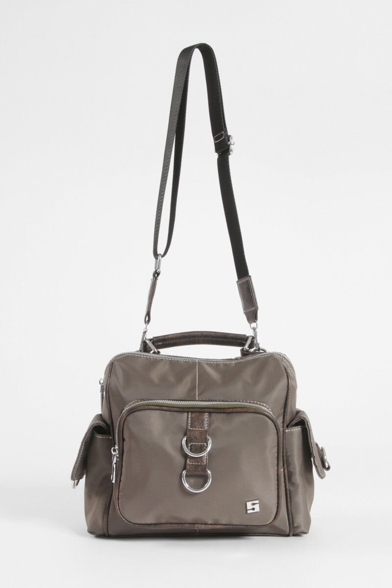 Bandolera - mochila bolsillos verde