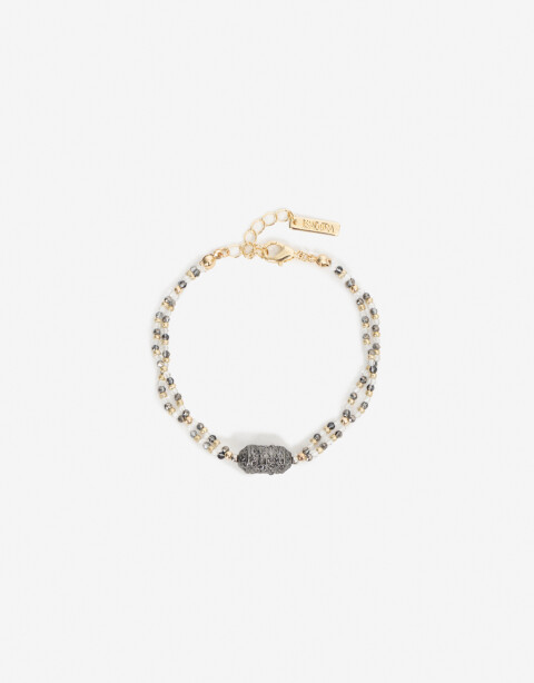 Pulseras Flexibles Folk Pulsera Flexible Boho Beads - Plateado Antique Silver