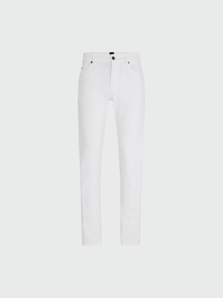 BOSS - Jeans slim fit de algodón elastizado, DELAWARE Blanco