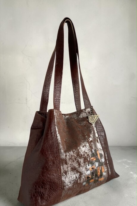 Cartera TRIVA Multifunción Combinada Marrón Jaspeado Con Arte Línea Ottenta Basic Cartera TRIVA Multifunción Combinada Marrón Jaspeado Con Arte Línea Ottenta Basic