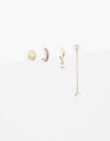 Aros Sets Strass Set De Aros Con Cubic Zirconia - Dorado