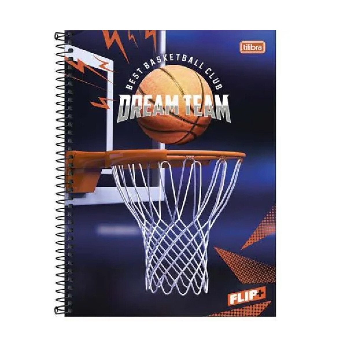 Cuadernola Tilibra Flip+ 96 Hojas Tapa Extra Dura - Basketball 