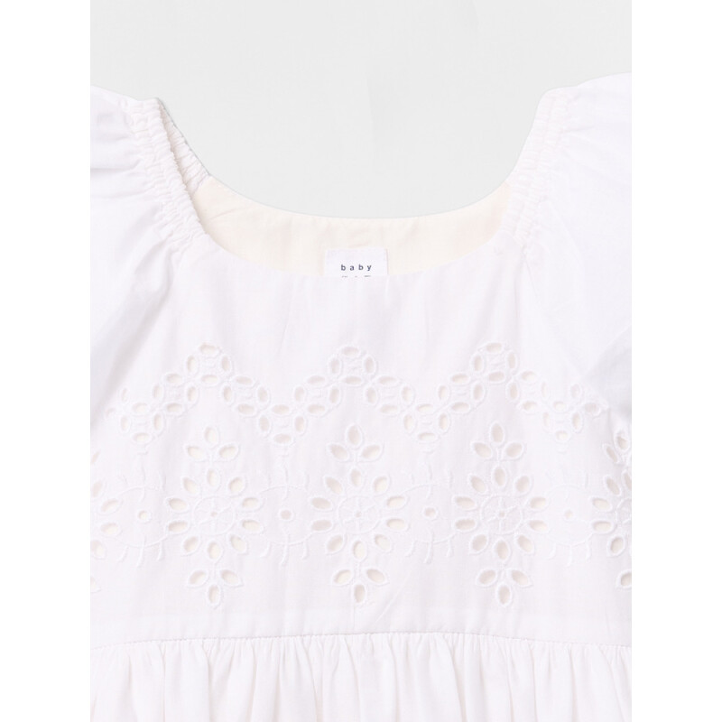 EYELET DRESS OPTIC WHITE V6