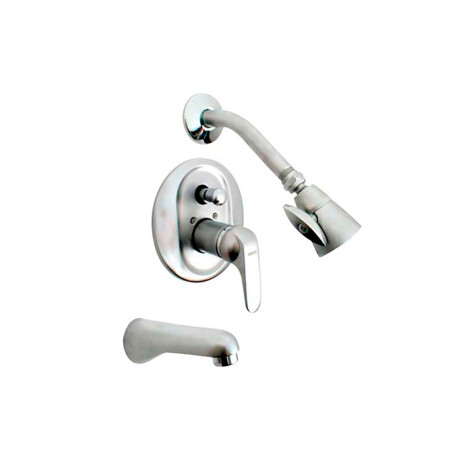 Griferia De Ducha Monocomando De Empotrar Linea Alaska Aqualia Cromado Opaco GRIS-BRUSHED NICKEL