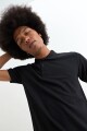 Remera polo manga corta NEGRO