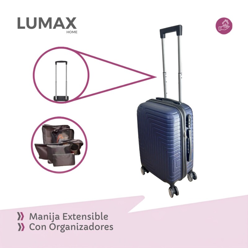 Valija Carry-on de mano Rígidas Con Organizadores Azul oscuro