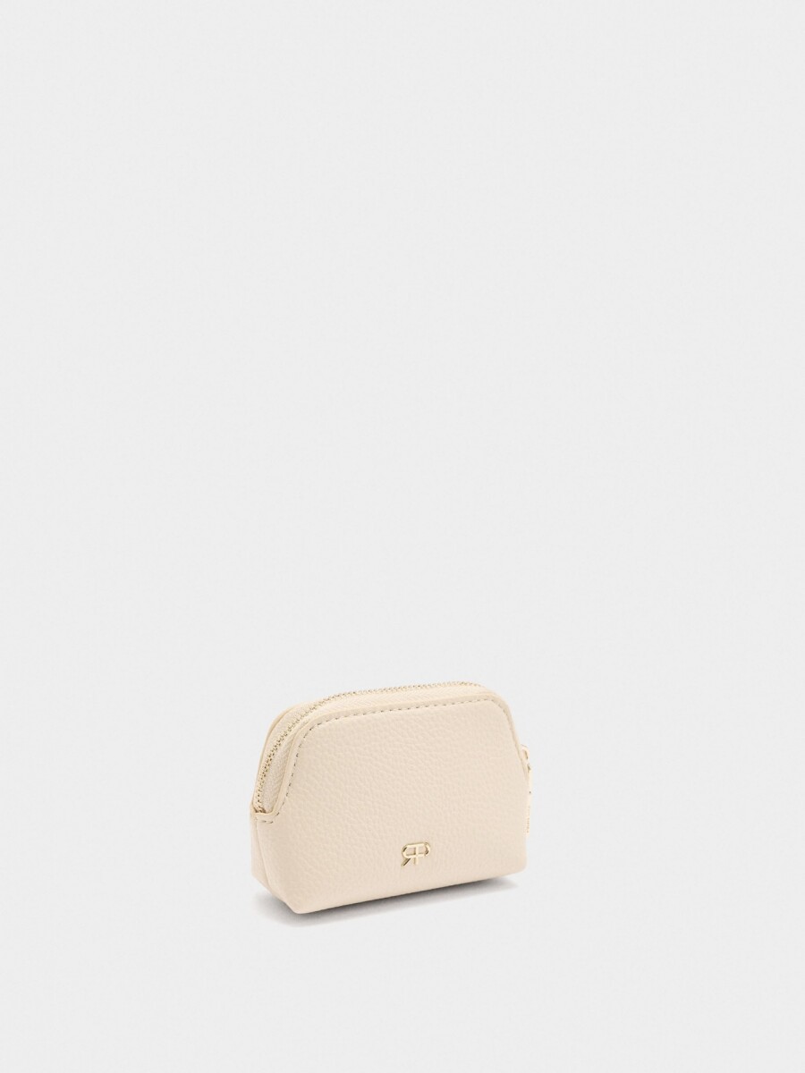 Monedero Liso beige