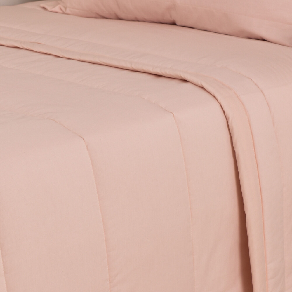 Edredón 200 Hilos 290x240 Col. Basic Rosa Full- Queen