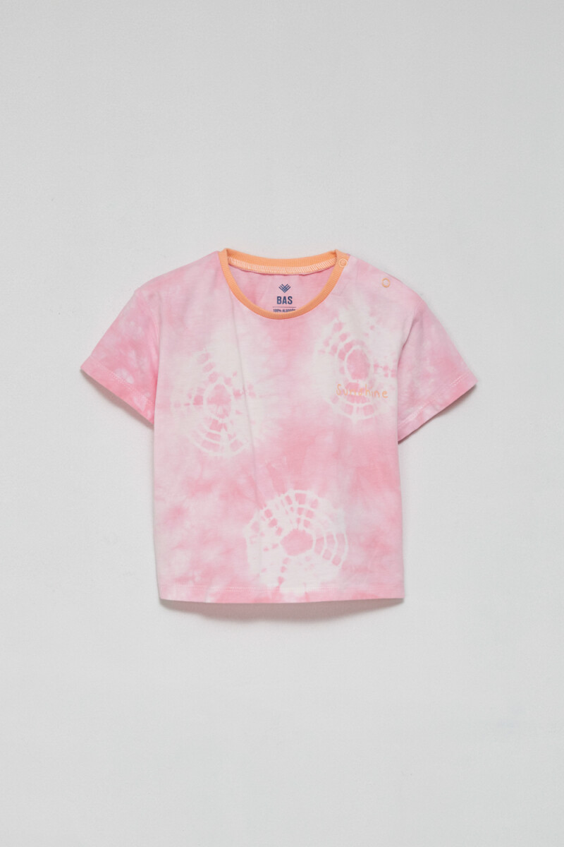 Camiseta manga corta Tye Dye Rosa