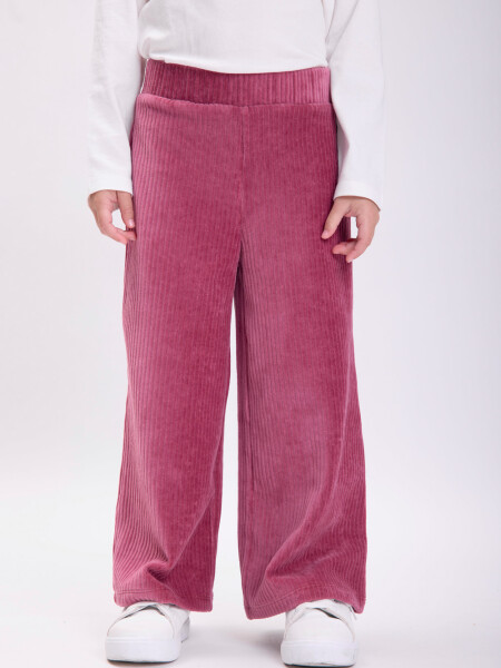 Pantalón pana ancho Bordó