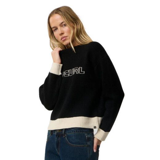 Buzo Rip Curl Archive: Script Knit - Negro Buzo Rip Curl Archive: Script Knit - Negro