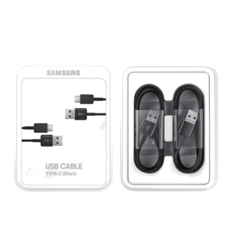 Pack 2 Cables Samsung USB-A a USB-C 1,5 m Negros 2-Pack