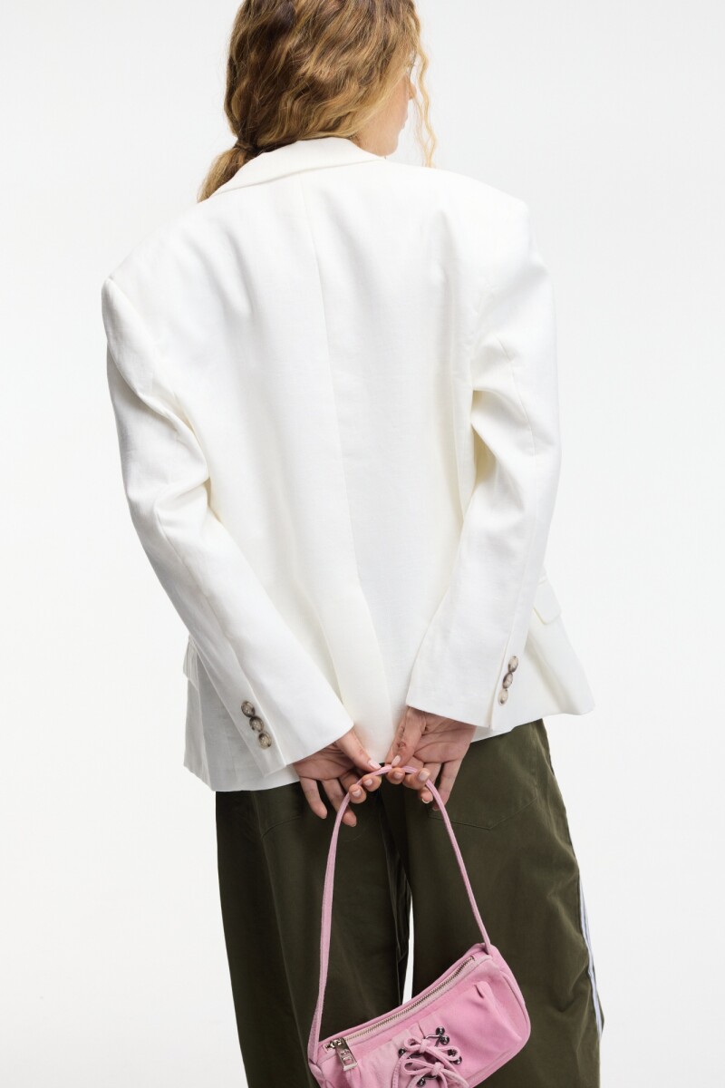 Blazer con botones Blanco