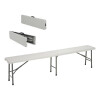 BANCO PLEGABLE PVC BLANCO JARDIN 1.80MT BANCO PLEGABLE PVC BLANCO JARDIN 1.80MT