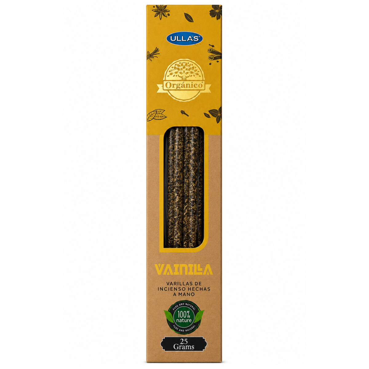 Incienso orgánico ULLAS Vainilla 25g 