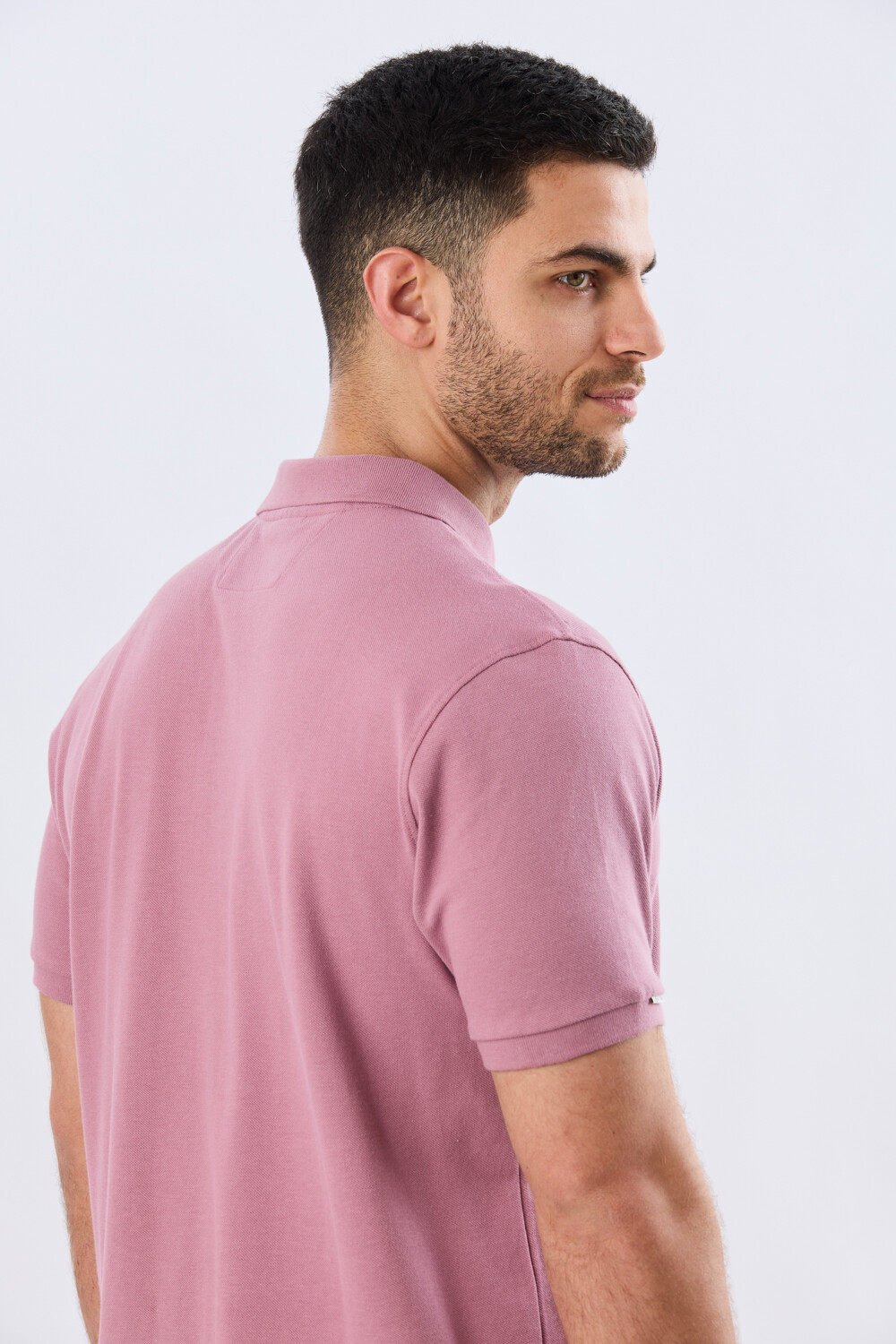 REMERA POLO LISA PIQUÉ Rosa Oscuro
