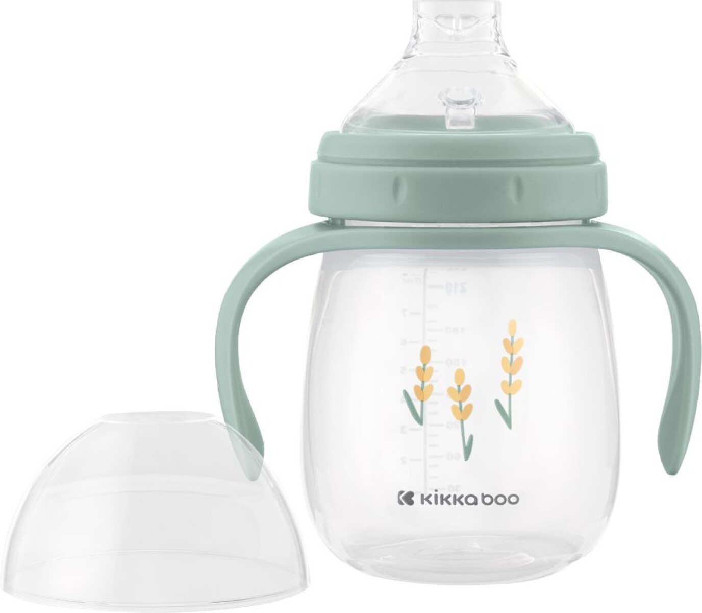 Vaso KIKKABOO 6m+ boquilla silicona - Stripy Friends 