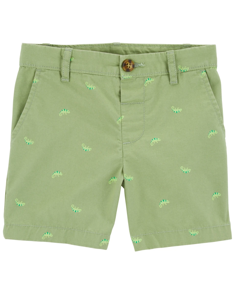 Short de algodón, clásico diseño camaleón 
