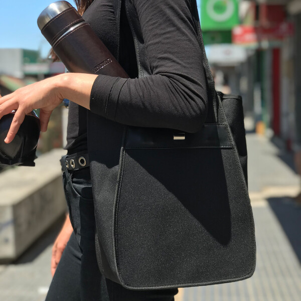 Matera colores con asas largas Negro