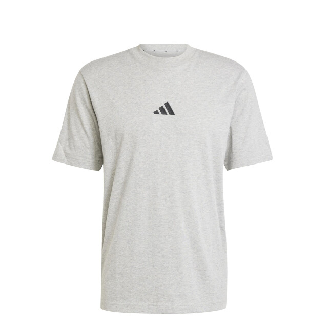 Remera de Hombre Adidas Essentials Logo Gris - Negro