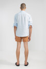 100% LINEN LONG SLEEVE SHIRT Celeste