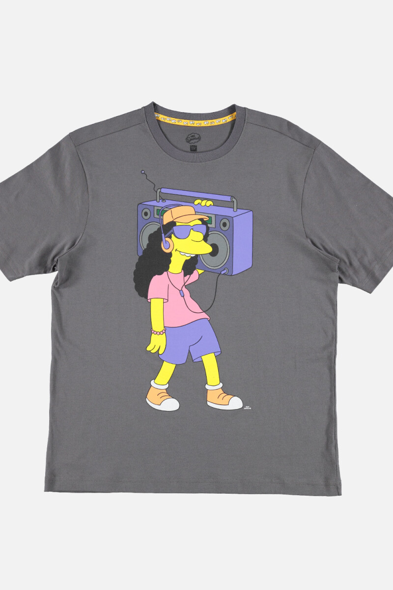 Camiseta hombre Simpsons GRIS OSCURO