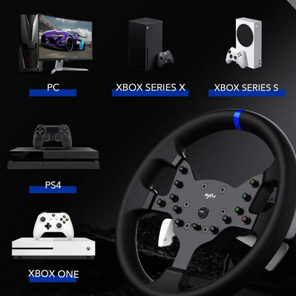 Volante Pxn V99 + Soporte Simulador Pxn A10 VOLANTE PXN V99 + SOPORTE PXN A10 SIMUL