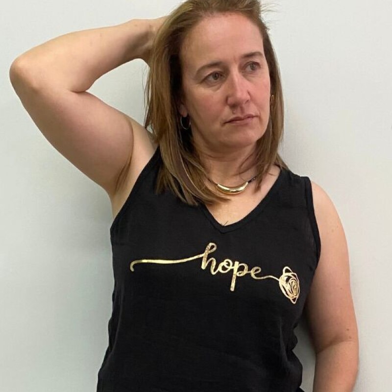 Musculosa de lino Italiana Negro