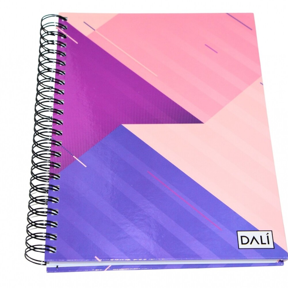 CUADERNOLA DALI 200 HOJAS SUPER TAPA DURA TAPA AZUL VIOLETA ROSADO