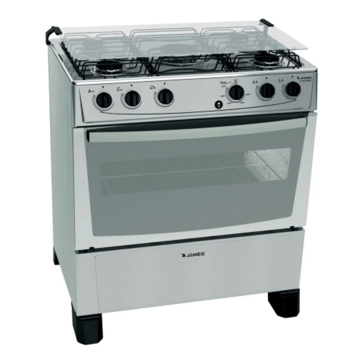 Cocina A Gas James C150 B - COCINA JAMES A GAS C150B INOX 3451 