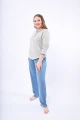 Pijama Manga Larga Lanilla con botones Jean