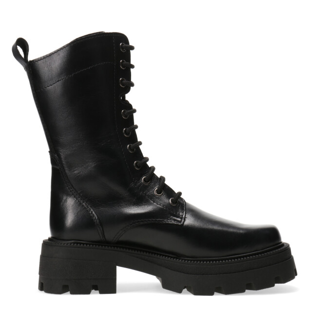 Bota de Mujer Miss Carol YUN acordonada de cuero Negro