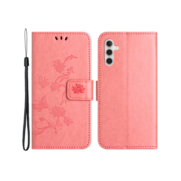 Flip cover para Samsung Galaxy A55 diseño flores color rosa Flip Cover Para Samsung Galaxy A55 Diseño Flores Color Rosa