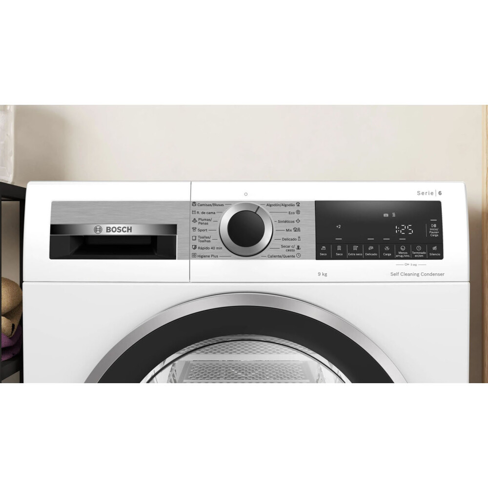 SECARROPAS CON BOMBA DE CALOR BOSCH 9-KG BLANCO WQG245D1ES