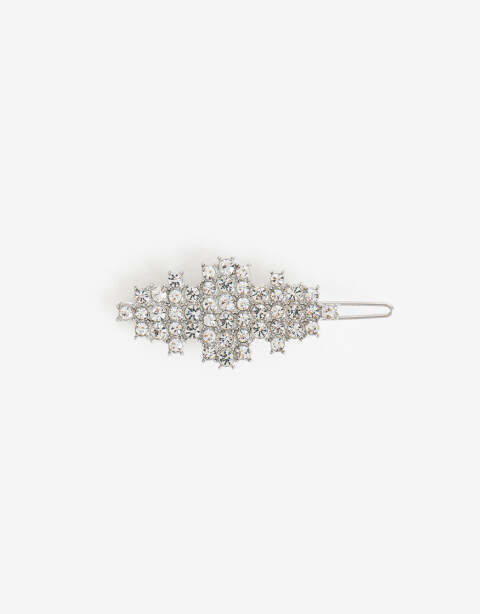 Horquillas con Accesorios Strass Hebilla Francesa Con Strass. - Plateado