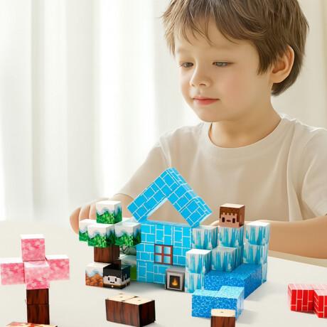 Juego de 101 piezas imantado infantil Azul