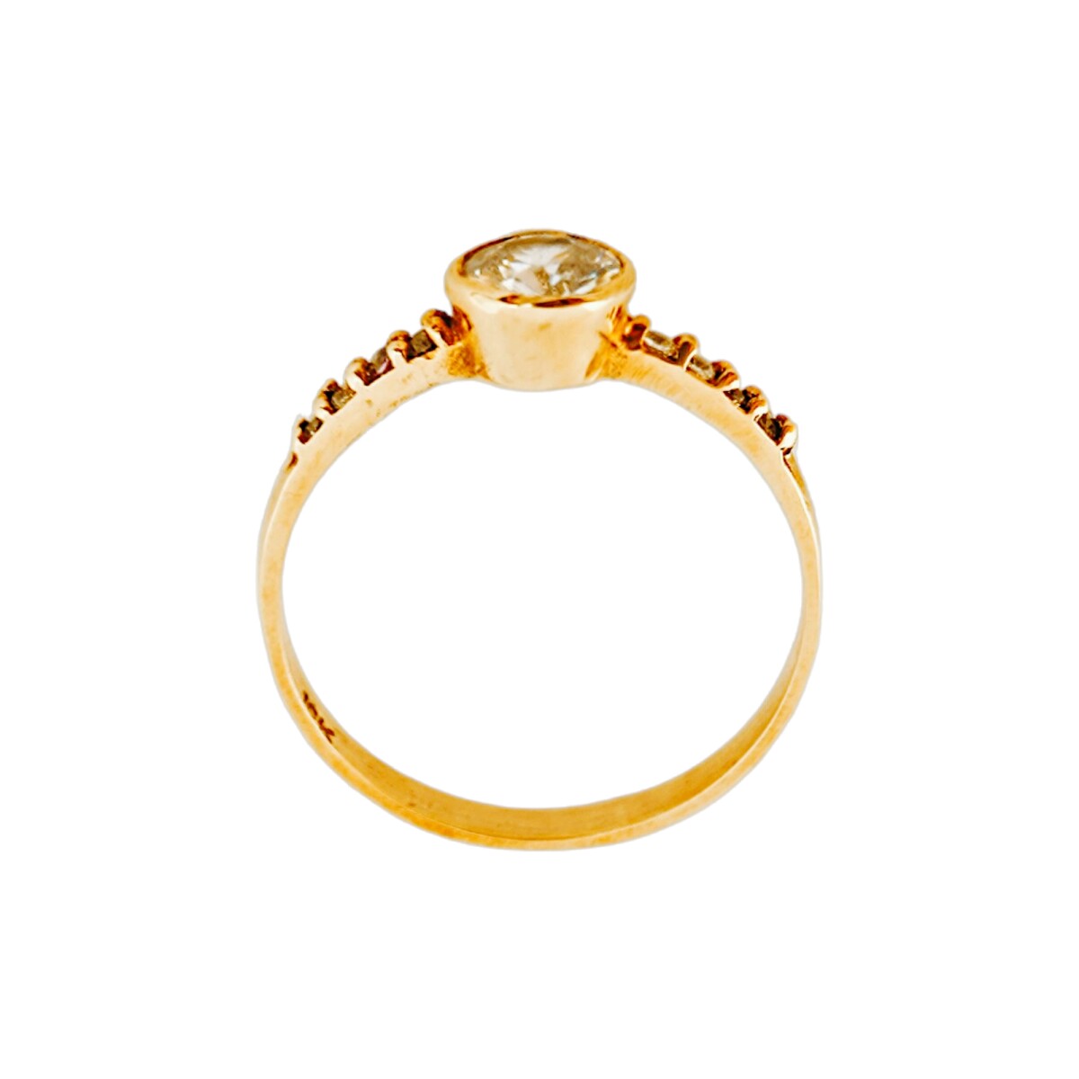 Anillo-Oro bajo-Piedra Zirconia-AN8030 - conpiedra 