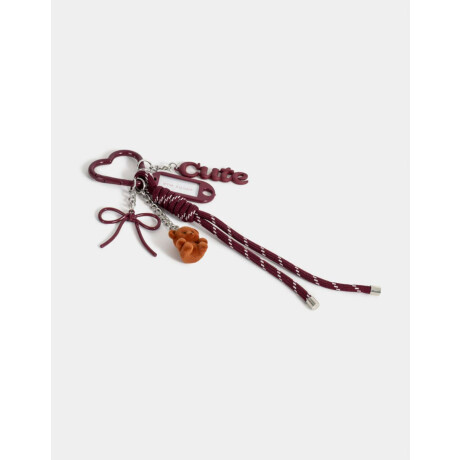 Llavero Y Charm Conejito ''girly Coffee Era'' Marron Medio